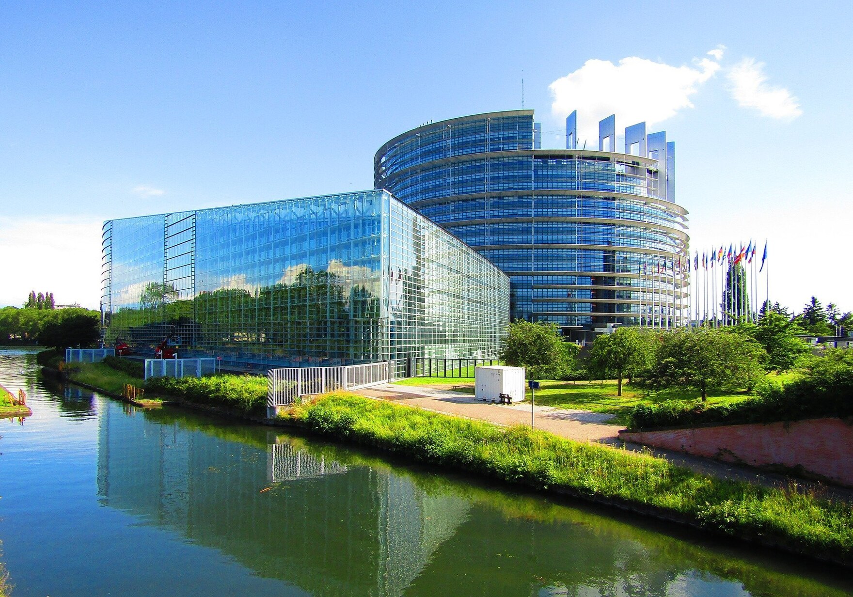 Außenaufnahme des Europäischen Parlaments in Straßburg