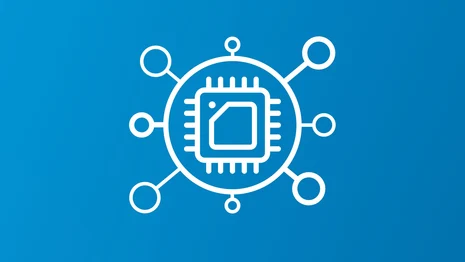 Symbolhafte Darstellung eines Computerchips