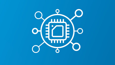 Symbolhafte Darstellung eines Computerchips