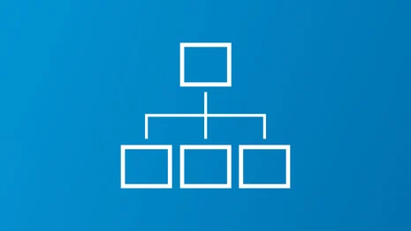 Symbolische Darstellung einer hierarchischen Struktur